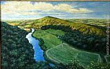 River Canvas Paintings - a quiet river